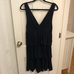 Navy Jcrew ruffle dress